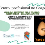 REPRESENTACIÓN  DE TEATRO PROFESIONAL NO CORGO "RARA AVIS"(Lila Teatro).